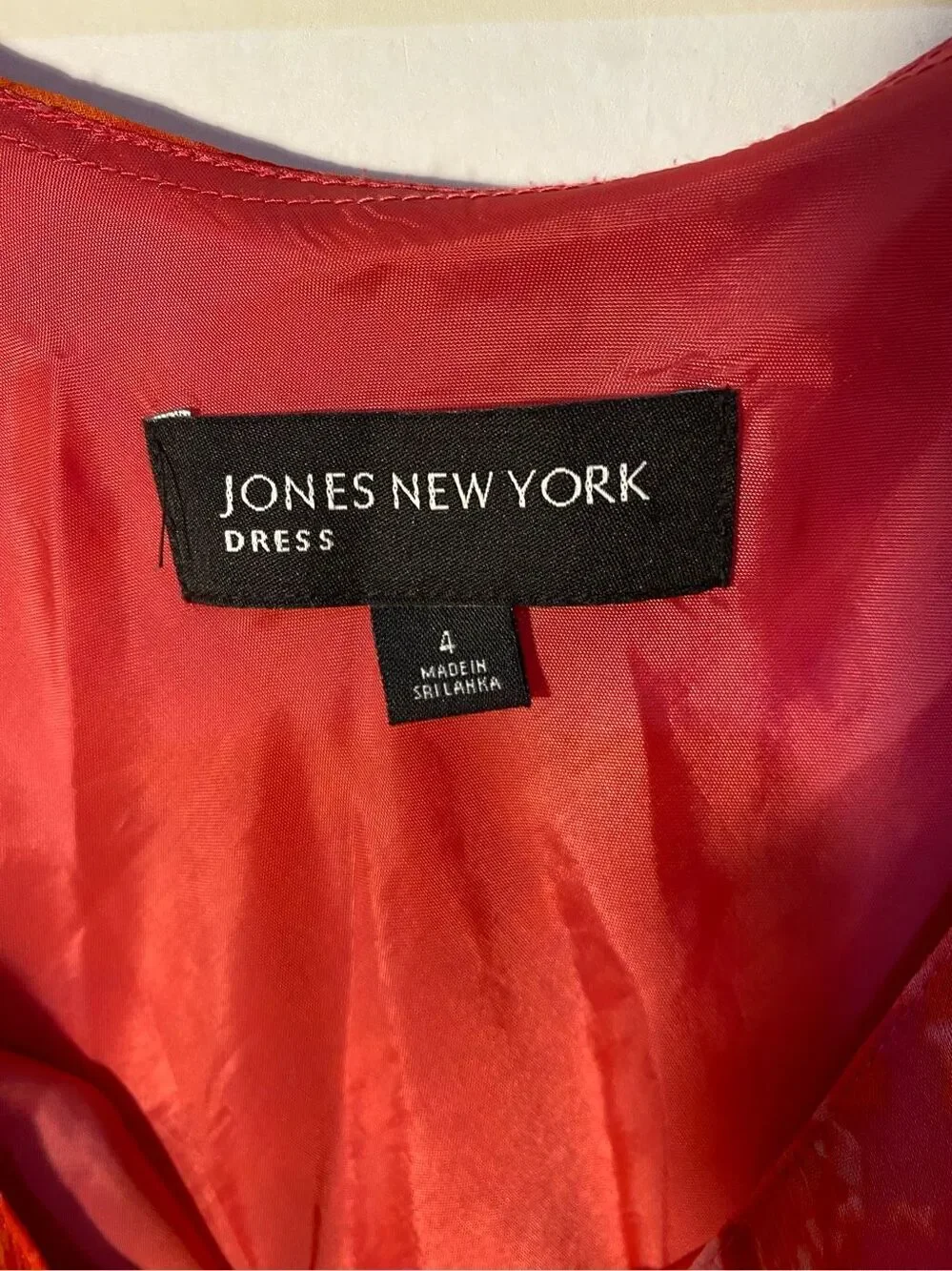 Jones New York tiered layered floral pink sleeveless  dress 4